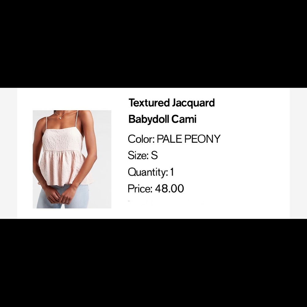 BNWOT Pale pink cami- never worn.
